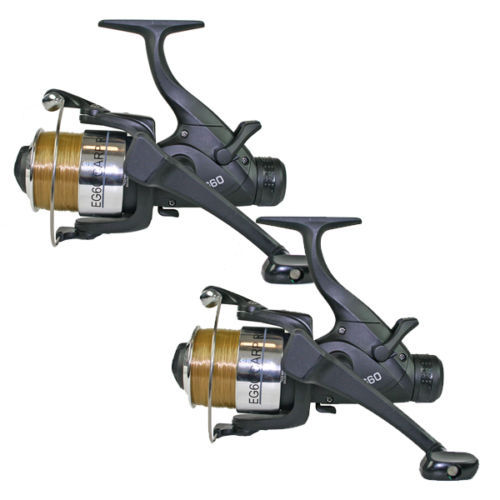 2 x 060 MAX 60 Freespool Carp Fishing Reels Bait Switch Reel & Cases - Picture 3 of 6