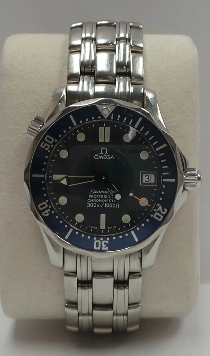 Omega Seamaster Professional 300m Midsize Watch Blue Dial 168.1622