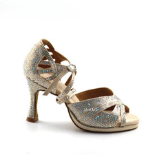 Heel Shoe Women Salsa Dance Shoes Woman Sandals with Platform Silver Dance Shoes