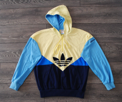 【超希少ネイビーL】アメリカ製 万国タグ80s adidas hoodie VINTAGE ADIDAS COLORADO HOODIE 80S CASUAL FOOTBALL FACTORY