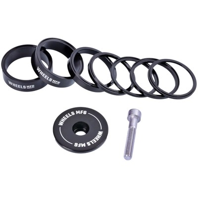 Wheels Manufacturing Essential StackRight Headset Spacer Kit - Black SRHS-EKIT1