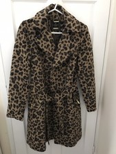 Lipsy Leopard Print Coat Size 8