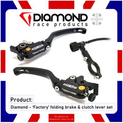 Diamond Factory Klapp Brems & Kupplungshebel Set - Ducati 848 / Evo - 2009-2010