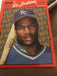 bo jackson card rare donruss royals 1990 baseball bc mlb