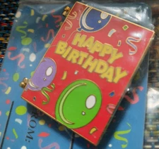 MINT  Disney DLR Cast Happy Birthday Card From Your Pals Mickey Goofy Donald Pin