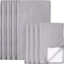 8 Pieces Large Jewelry Polishing Cloth Set Cleaning Cloths Silver Polishing Clea