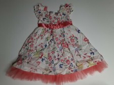 BLUEBERI BOULEVARD Infant Baby Spring Floral Layered Dress Textured White 24M