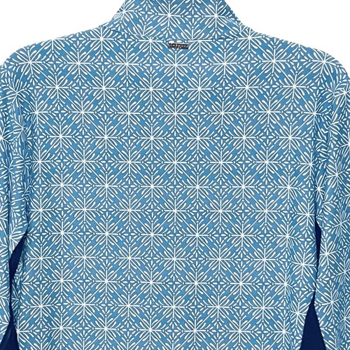 Cabana Life Top Resort Palapa Azul Mosaico Malla/Bajo/Manga Larga 3/4 Cremallera Talla L - Imagen 7 de 12