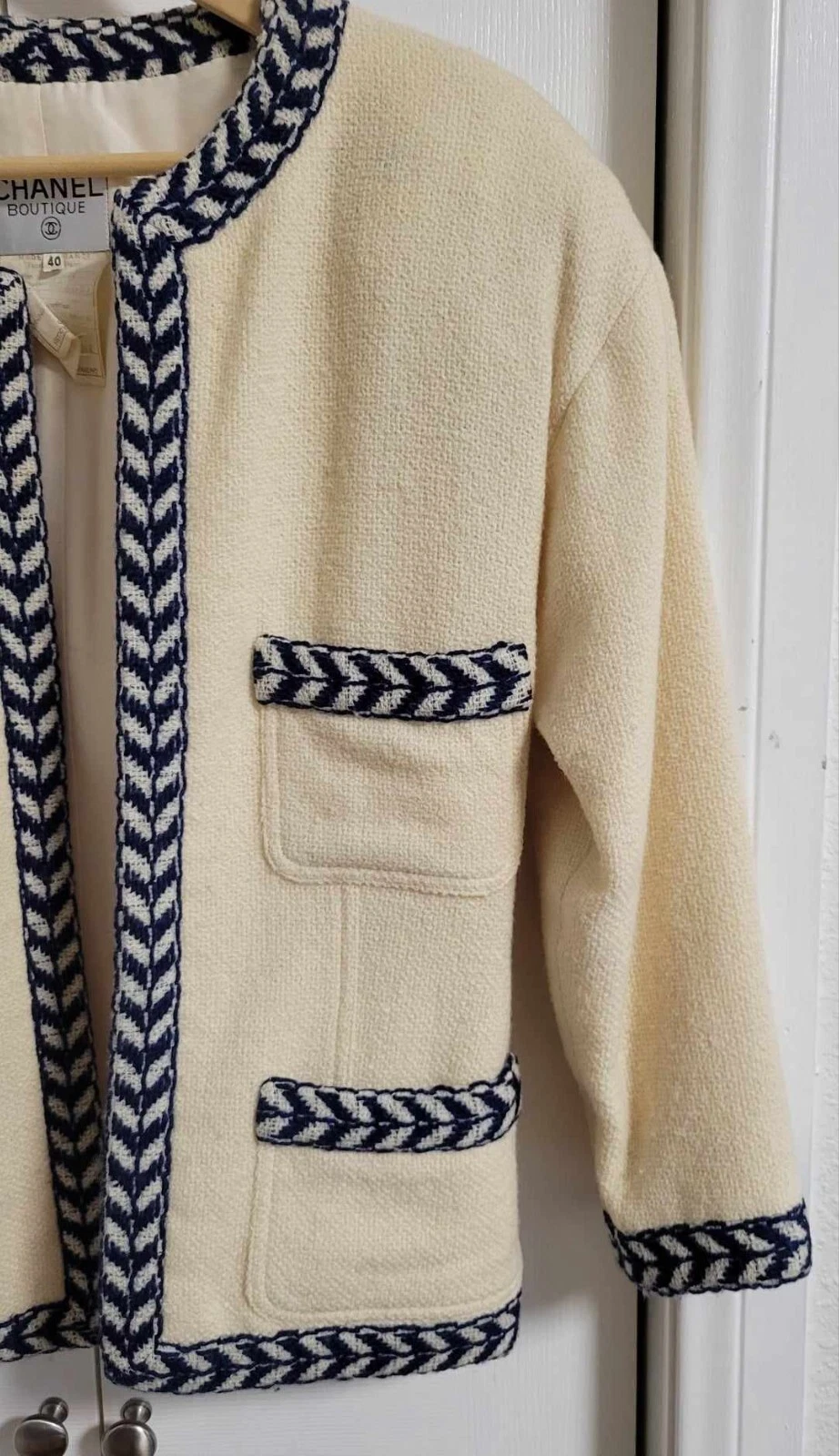 Giacca intrecciata Chanel anni '90 taglia 40