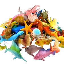 Funcorn Toys Ocean Sea Animal, 52 Pack Assorted Mini Vinyl Plastic Animal Toy...