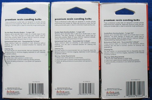 Cinghie abrasive Do it Best 3 pollici x 21 pollici - grana 40, 80, 120 - 6 cinghie totali - Foto 2 di 2