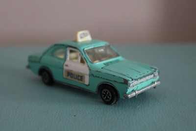 Dinky Toys 3.9” FORD ESCORT Diecast POLICE CAR Vintage MECCANO