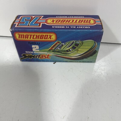 1972 Matchbox Superfast # 2 Rescue Hovercraft In Original Box