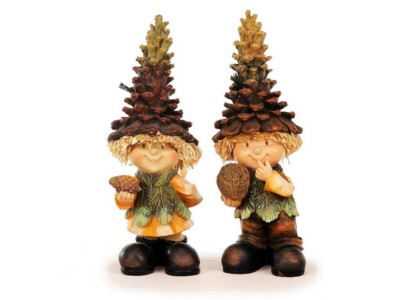 Süßes Wichtel-Pärchen ca. 21cm hoch eine tolle Deko, Figur, Terrasse, Gnom 12318