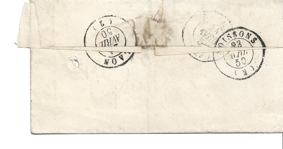 FRANCE 1850 CHAVIGNON TO REIMS COVER 202(ZZ1) | eBay