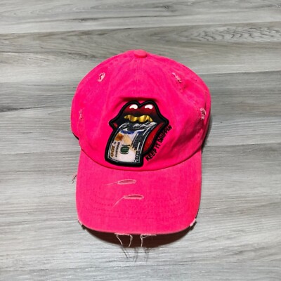 Muka Keep it Drippin Strapback Hat Pink Canvas Streetwear 100 Dollar Bil Mouth