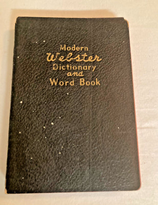 VINTAGE MODERN WEBSTER DICTIONARY AND WORD BOOK FAUX LEATHER 1940