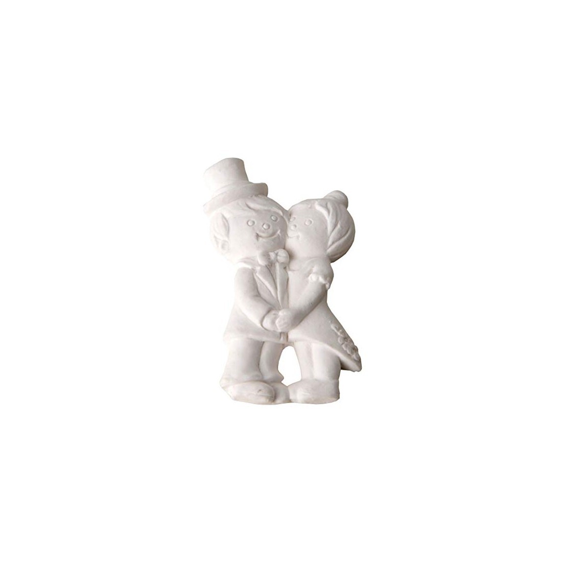 48 GESSO GESSETTO SPOSI SPOSINI NOZZE 5 CM BOMBONIERA APPLICAZIONE MATRIMONI  ET