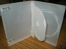 100 TOP QUALITY NEW 14MM FROSTY CLEAR DOUBLE 2 DVD CASES w/ FLIP TRAY- PSD44