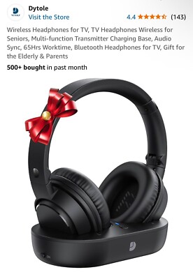 DYTOLE WIRELESS HEADPHONES FOR TV - 65 HOURS WORKTIME