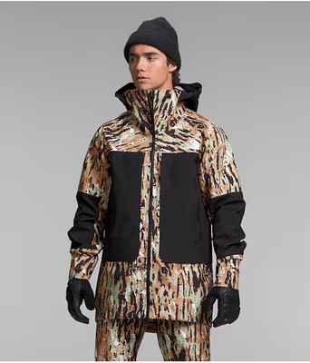 The North Face Verbier GTX Gore Tex Waterproof Ski Jacket - Almond Print - Mens