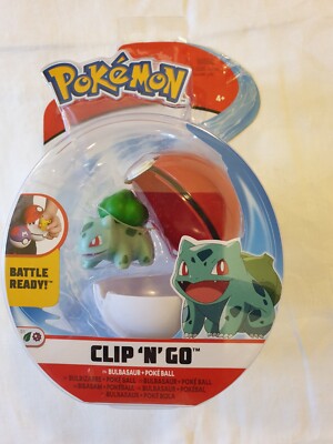 Pokemon Clip 'N' Go Nitendo Bulbasaur & Poke Ball Battle Set - 2019 - Neu