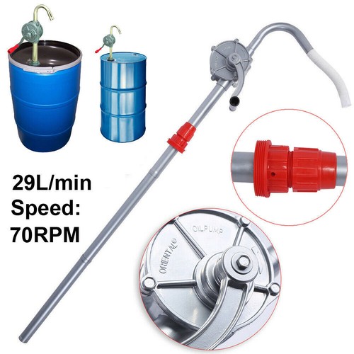 Manual Hand Crank Pump Oil Fuel Transfer Suctin Drum Barrel 55 Gallon SHG