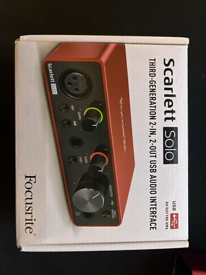Focusrite Scarlett Solo Digital Recording Interface