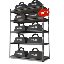 WORKPRO 5Tier Metal Storage Shelving Adjustable Storage Rack Heavy Duty 1/2/10PC