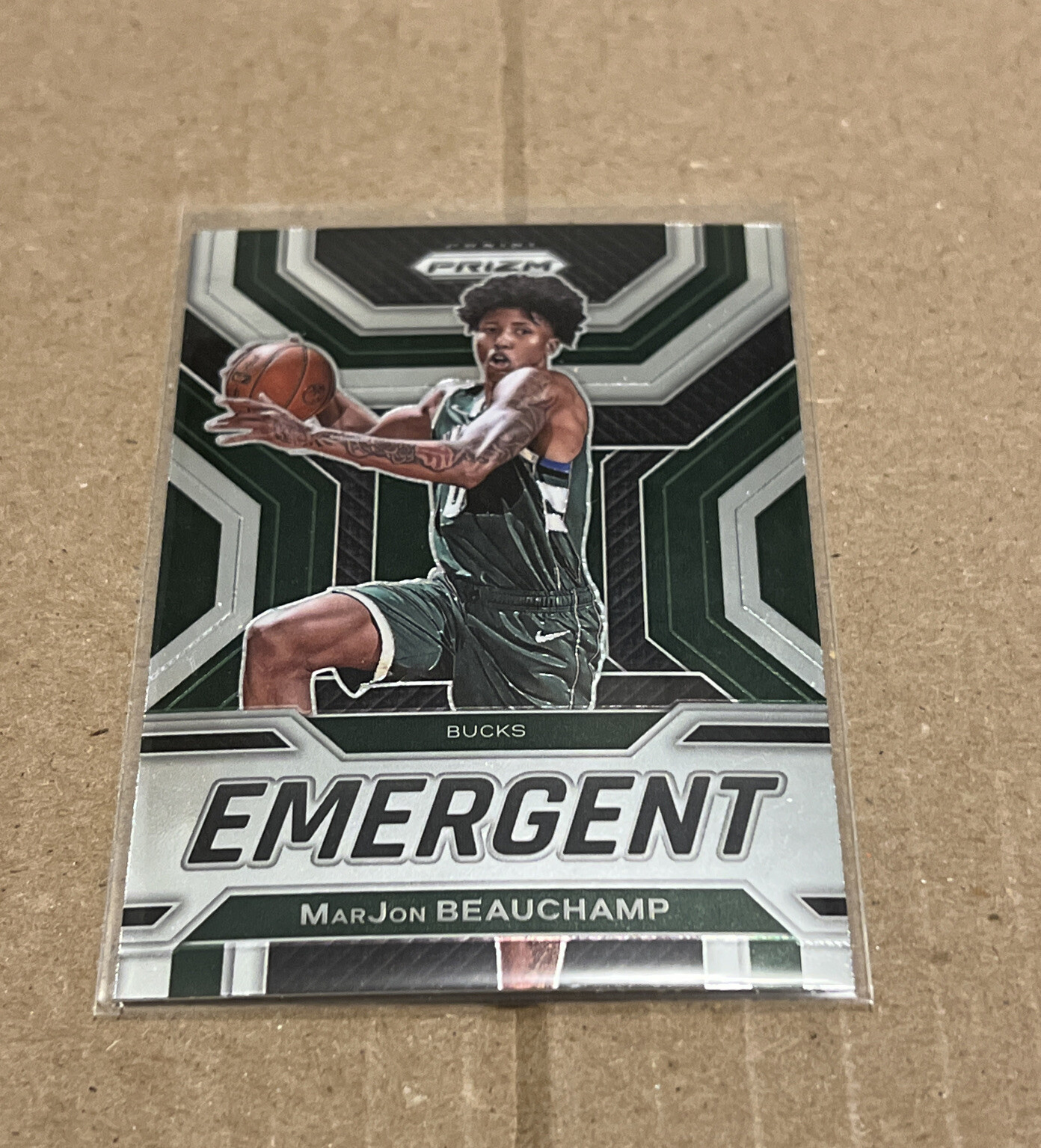 2022 Prizm #3 MarJon BEAUCHAMP Green Prizm Emergent Milwaukee Bucks