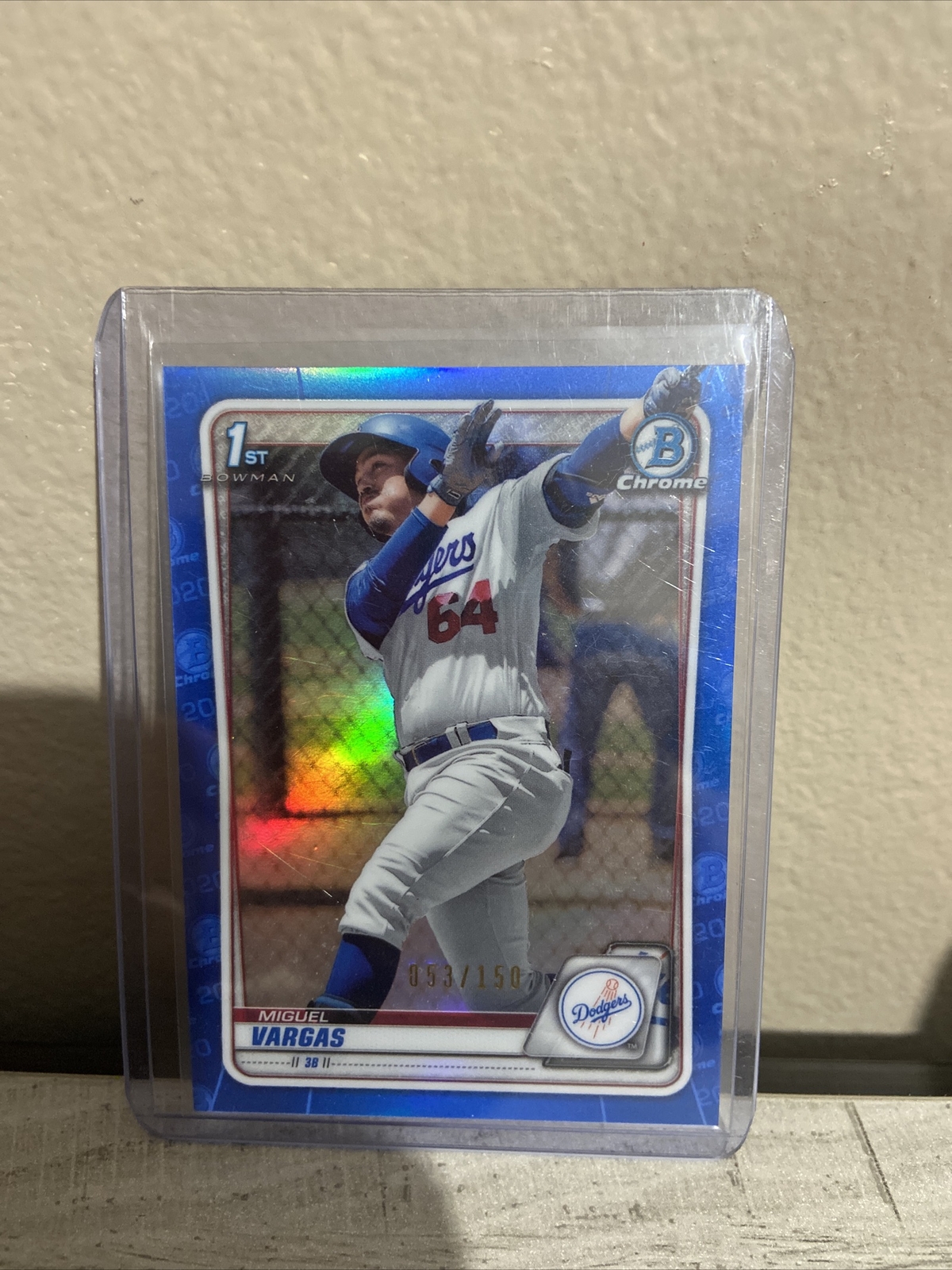 2020 Bowman Chrome Prospects Miguel Vargas 1st Blue Refractor /150 #BCP-131