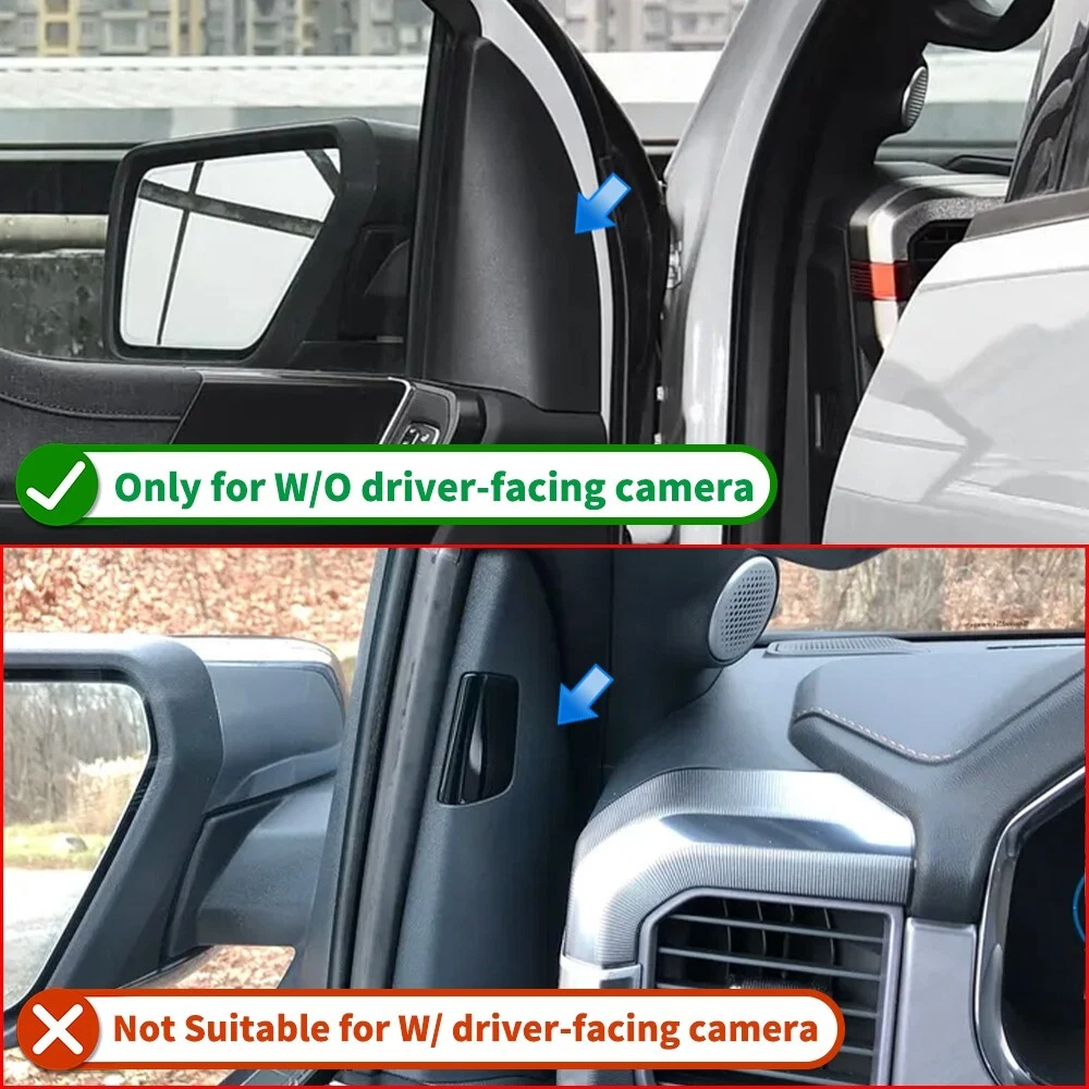 Dry Carbon Inner A Pillar Triangle Cover Window For Ford F150 Raptor R 2021-2025 - Picture 2 of 14