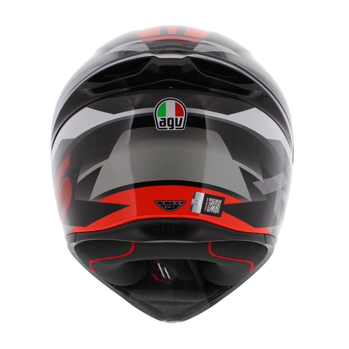 AGV K1-s ECE 22.06 Fastlap Gloss Black Grey Red Full Face