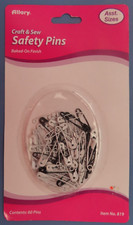 Allary Safety Pins  Assorted Sizes.  Black & White  60 pcs.  Item # 819  NEW