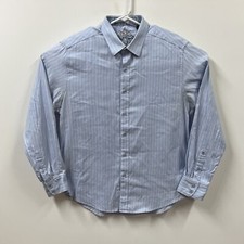 Robert Graham Shirt Mens Xl Blue Striped Long Sleeve Button Up Flip Cuff