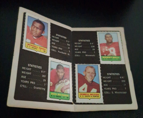 "RARE" 1969 TOPPS MINI-CARD ALBUM #22 KANSAS CITY CHIEFS HOF'ERS + COMPLETE (10) - Picture 2 of 5