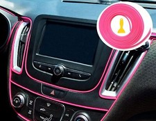 Pink Car Interior Decorative Molding Door Panel Dashboard Gap Trim Strip 5-50ft