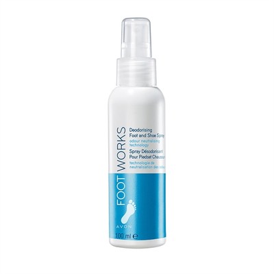 AVON FOOTWORKS foot works Desodorierendes Fußspray Fuß- und Schuhspray 100ml