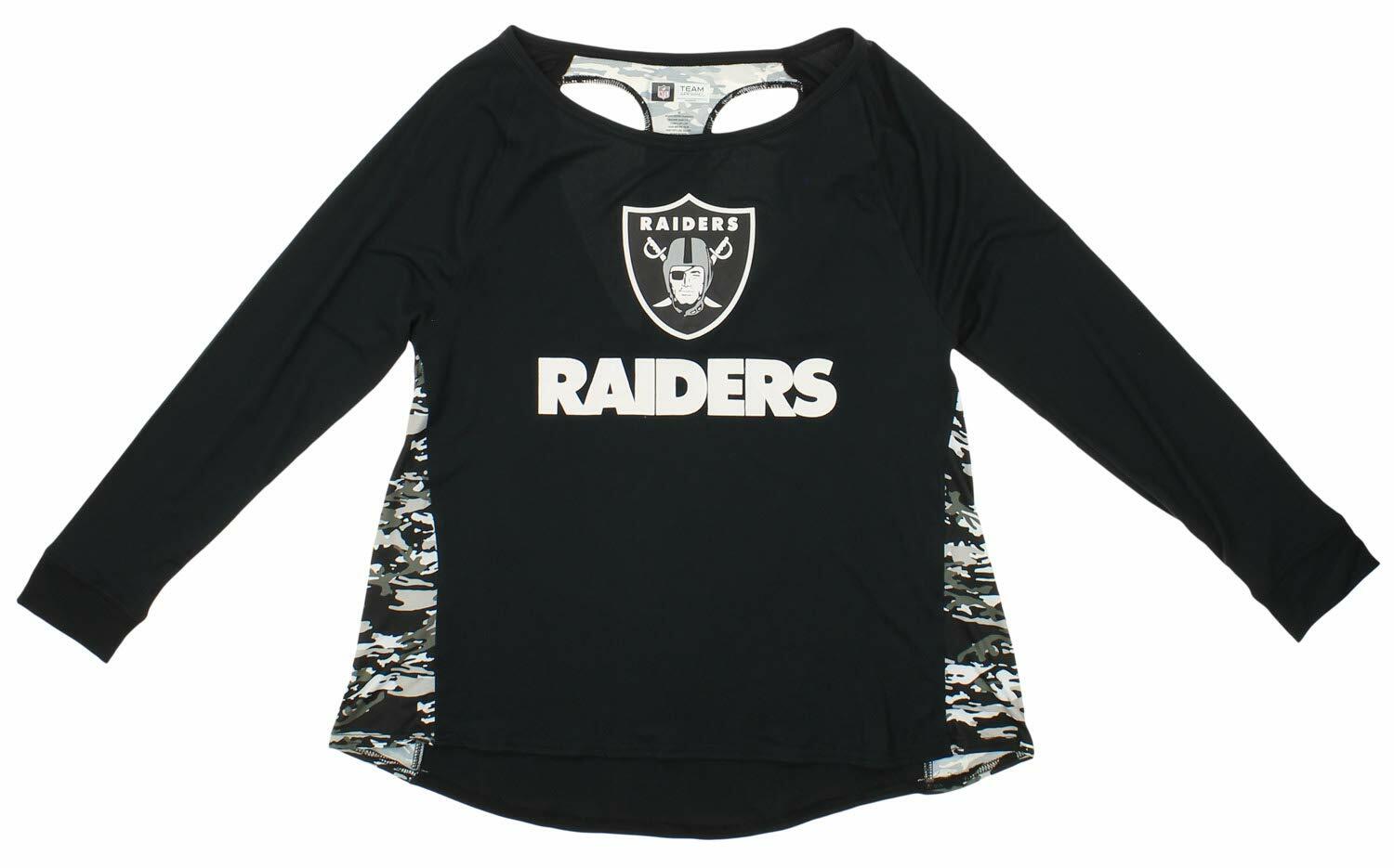 Футболка-топ Zubaz Womens NFL Oakland Raiders Racer Back Shirt Top