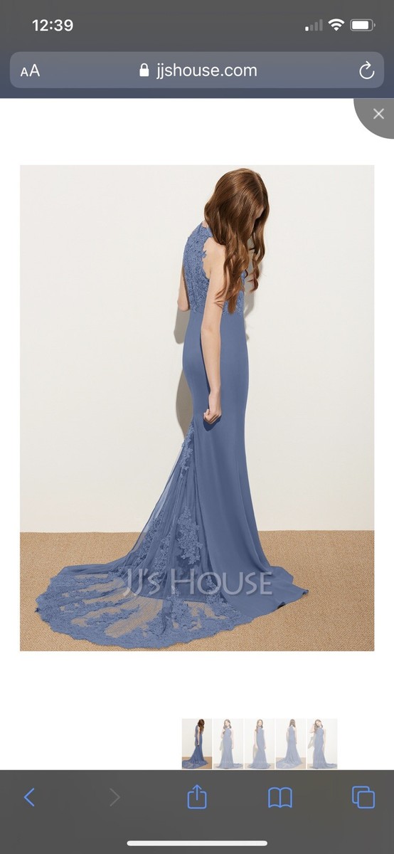 jjshouse slate blue dress The *only* version of Monday blues we love #jjshouse #bridesmaids Dress: 221207 in 'Dusty Blue'