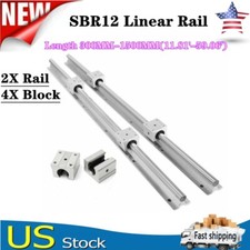 2X SBR12 Linear Rail Guide Shaft Rod L300 1500MM 4X SBR12UU Bearing Blocks CNC
