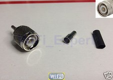 1 x TNC Male Straight Window Solder Crimp RG316 RG174 RG179 LMR100 RF Cable USA
