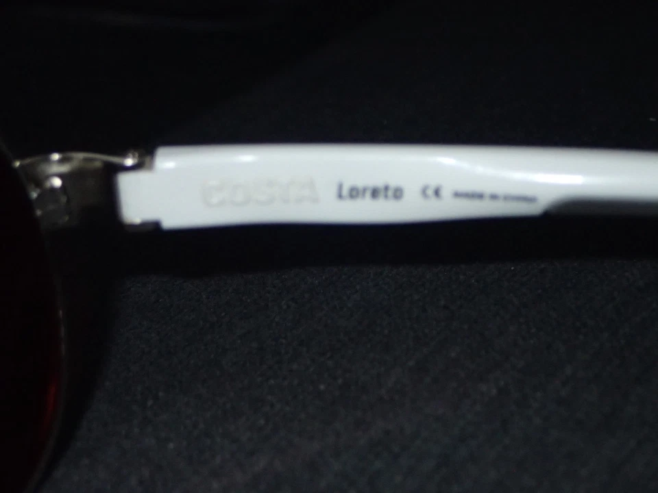 Gafas de sol Costa Loreto 580P aviador blancas plateadas, lentes ámbar usadas en excelente estado Foto 3 de 4