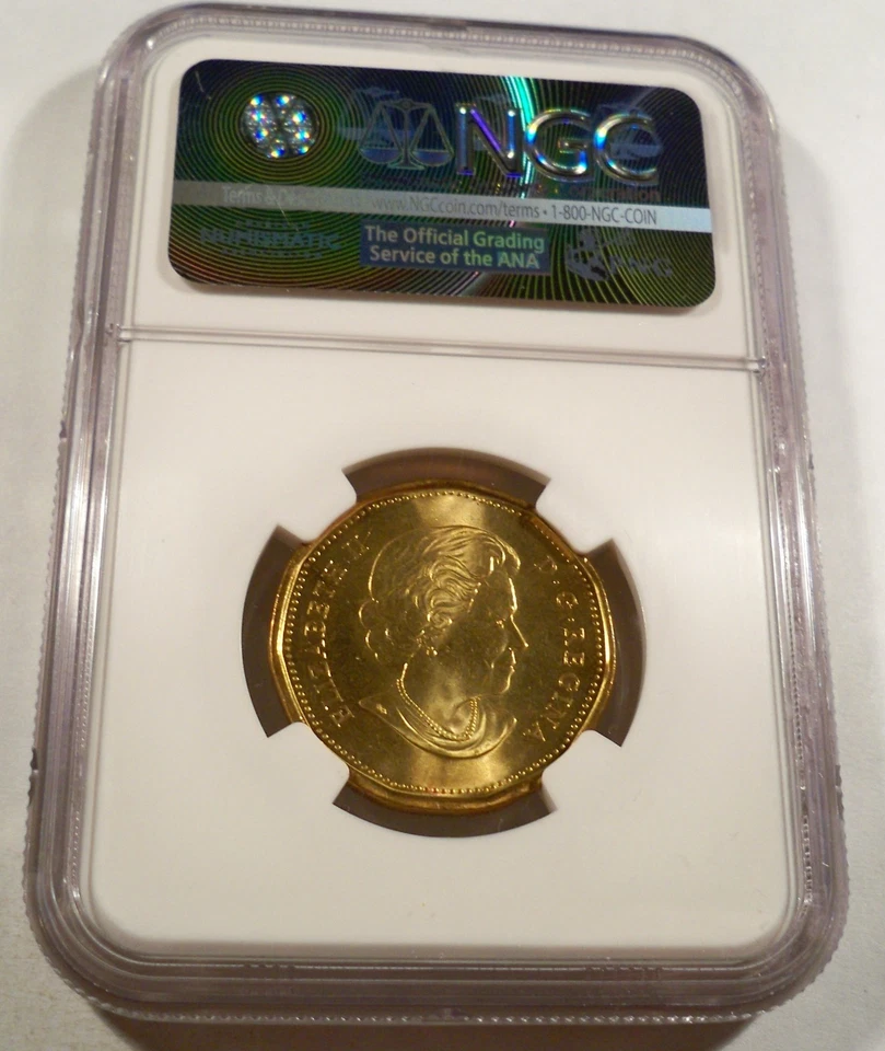 2010 CANADA DOLLAR NGC MS 67 SASKATCHEWAN ROUGHRIDERS 100th Anniversary 1910 $1 - Image 2 of 4