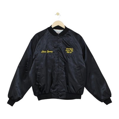Westark Bomberjacke Herren Größe XL Schwarz USA Made Fußball Satin