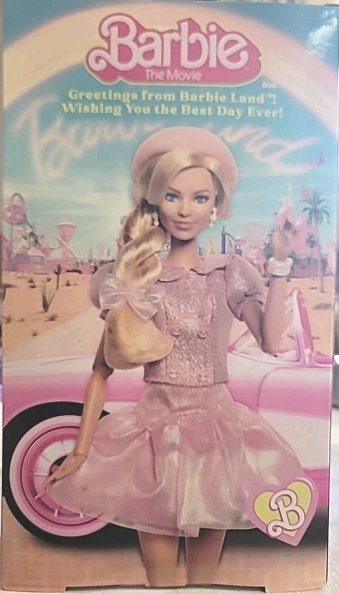 2025 Barbie Movie Pink Beret Barbie JBJ53 Still in Mattel Box for