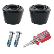 ZRM&E Roller Skates Toe Stops PU Rubber Brake Head Kit Black 47x34mm Toe Stop...