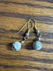 Handcrafted Green Beaded Dangle Hook Drop Earrings with Silver-Tone Accent — photo 2