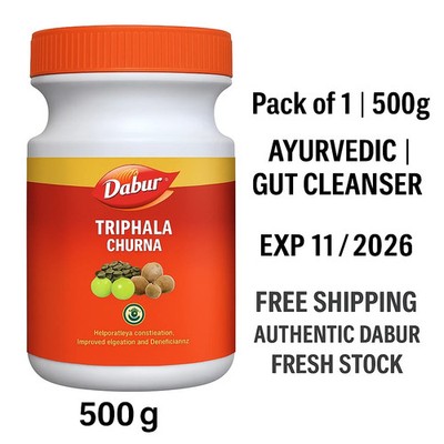 Dabur Triphala Churna 500 g Magen-Darm-Gesundheit rein ayurvedisch Ablaufdatu...