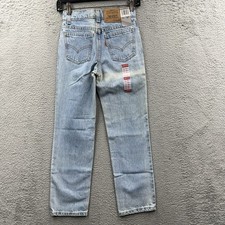 USA Levis Student 505 Orange Tab Faded Jeans 11 Boys 23.5x25.5 Western School